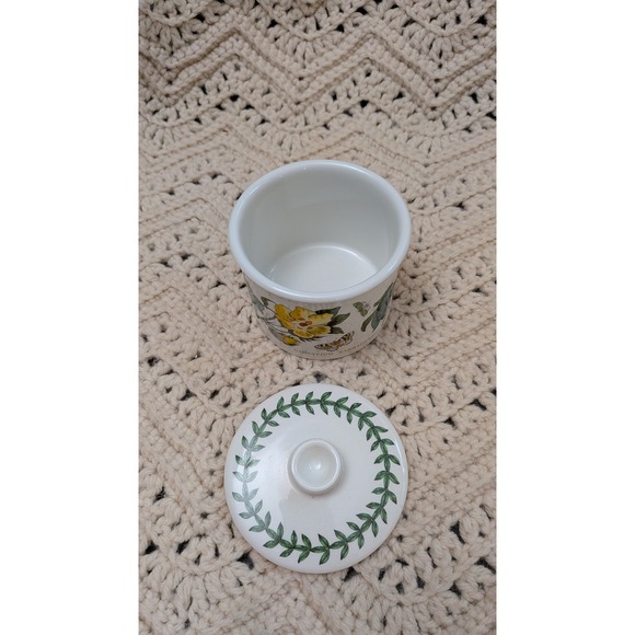 Portmeirion Botanic Garden Gossypium Barbadense Lidded Jam Sugar Jar England - Picture 3 of 6